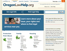 Tablet Screenshot of oregonlawhelp.org